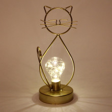 Светильник "ЛОФТ - Кошка" 12,5*10,5*27,5 см, на батарейках (в комплект не входят)
