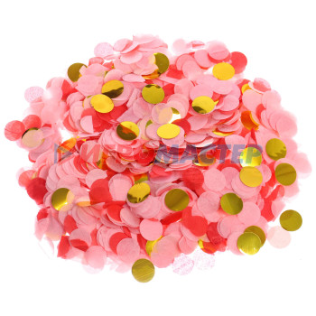 Пневмохлопушка 30 см "Карнавал" конфетти (оттенки красного)