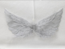 Подвеска "Волшебные крылья" 23 см, Серебро