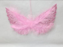 Подвеска "Волшебные крылья" 23 см, Розовый