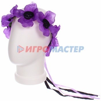 Ободок для волос карнавальный "Helloween - Цветы", микс