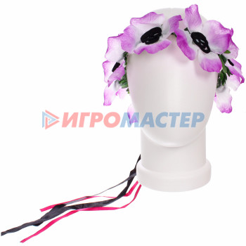 Ободок для волос карнавальный "Helloween - Цветы", микс