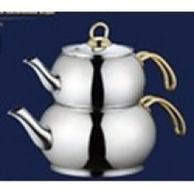 Чайник двойной турецкий 1,2+2л "Vicalina" серебрянный VL-AA02G
