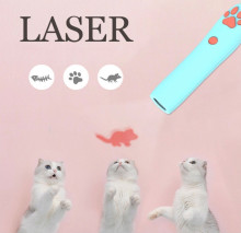 Лазерная указка для кошек "Лапка - Царапка", цвет голубой,1 режим, 16,2*2,6см (работает от 3 батареек AG13)