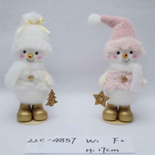 Фигурка "Снеговичок - С подарками" 17 см, Белый