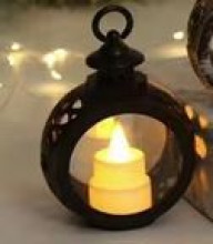 Сувенир с подсветкой "Горящая свеча" 8,5*12 см, Черный