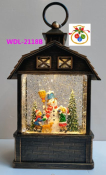 Фигурки с подсветкой Сувенир с подсветкой "Зимняя история" 14,4*7,8*24 см (работает от 3*АА и USB+музыка, подсветка)