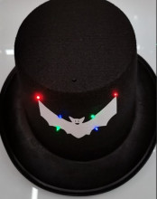 Шляпа карнавальная "Helloween - Летучая мышь" с подсветкой