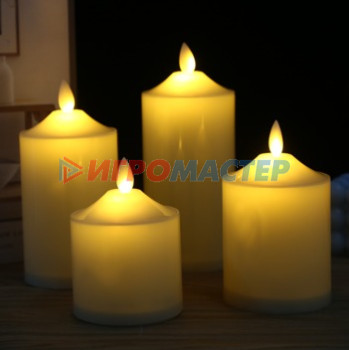 Свечи и подсвечники Сувенир с подсветкой "Свеча - Классика" 7,5*12,5 см (работает от батареек 3 ААА)