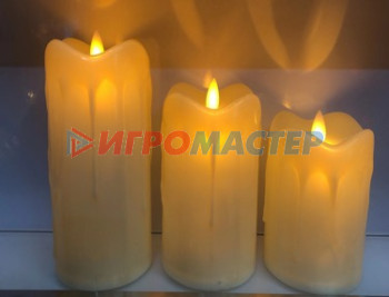 Свечи и подсвечники Сувенир с подсветкой "Свеча - Королевство" 9*10 см (работает от батареек 3 АА)