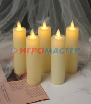 Свечи и подсвечники Сувенир с подсветкой "Свеча - Темная ночь" 3,8*12,5 см (набор 2 шт)