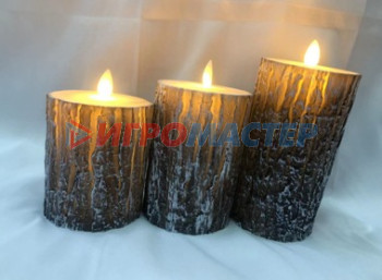 Свечи и подсвечники Сувенир с подсветкой "Свеча - Дерево" 7,5*10 см (работает от батареек 3 ААА)
