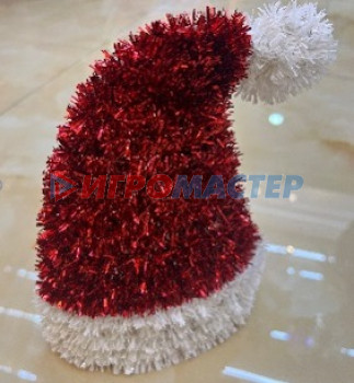 Фольгированные украшения Украшение фольгированное "Зимняя шапочка" 22*15*7 см, красный