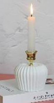Свечи и подсвечники Подсвечник "Богема" 8,5*11,5 см, Белый