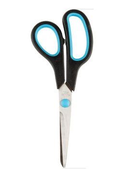 Ножницы универсальные бытовые "VOSTOK MARKET", цвет чёрный / синий, 19см (блистер Селфи)