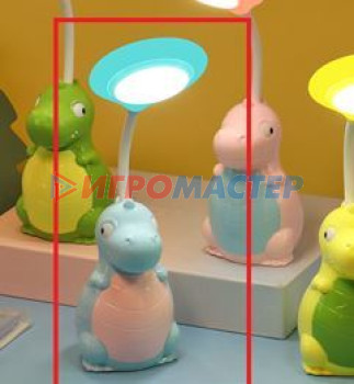 Настольные лампы Настольная лампа "Sweet - Дино" 7*13*25 см LED, USB 1w 5v, Голубой/розовый