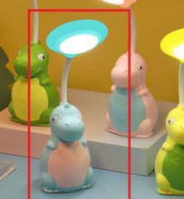 Настольная лампа "Sweet - Дино" 7*13*25 см LED, USB 1w 5v, Голубой/розовый