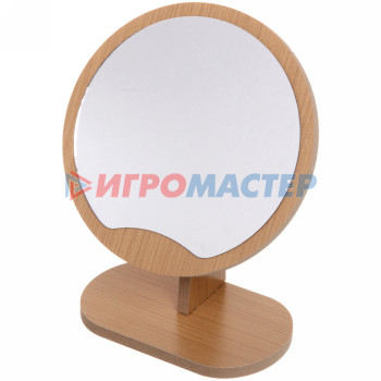 Зеркало настольное в деревянной оправе "High Tech - Fashion" круг, 17*17см
