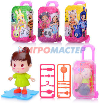 Куклы Кукла 2273A с чемоданом и аксессуарами, в пакете