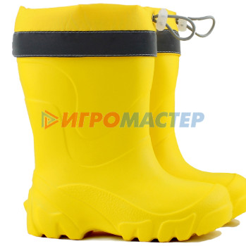 Зимняя обувь Д623-НУ "Мороз" Сапоги детские из ЭВА с надставкой и утеплителем (желтый, 29-30)