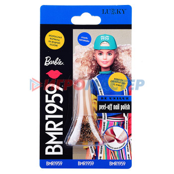 Декоративная косметика Лак для ногтей Barbie, цвет золотой с блестками, блистер , объем 5,5 мл.