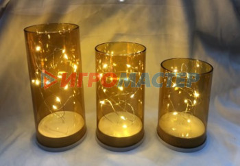 Свечи и подсвечники Сувенир с подсветкой "Свеча - Хрусталь" 8,5*12,5 см