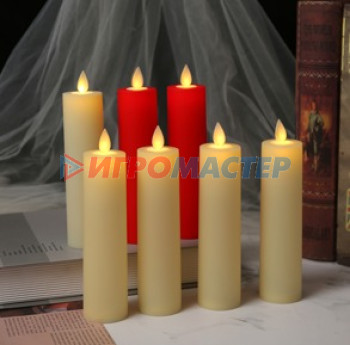 Свечи и подсвечники Сувенир с подсветкой "Свеча - Сказочный блеск" 3,8*15 см (набор 2 шт)