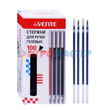 Ручки гелевые Стержень для ручек гелевых d=0,5 мм, 130 мм, с защитным колпачком, синий