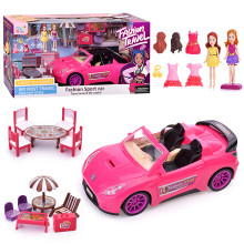 Машина K017 &quot;Спортивная&quot; с куклами и мебелью, в коробке