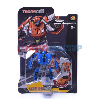 Трансформеры, роботы Transcar mini робот-трансформер, 8 см, блистер (в асс. 2 вида, синий и оранжевый)