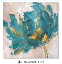 Картина интерьерная в раме "САНТИМО", синий цветок, 40*60см (термоусадочная пленка)