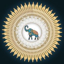 Картина интерьерная в раме "ШАНТИ", слон, 40*60см (термоусадочная пленка)
