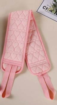 Мочалки комбинированные и скрабирующие Мочалка для тела жёсткая "Premium - Dalila", цвет светло - розовый, 10*80см (ZIP пакет)