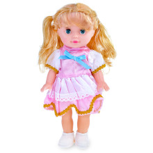Кукла P8872-2-PVC &quot;Радочка&quot; в розовом платье с голубым бантиком, в пакете