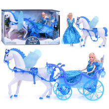 Карета 295A &quot;Снежная принцесса&quot; с лошадкой и куклой, в коробке