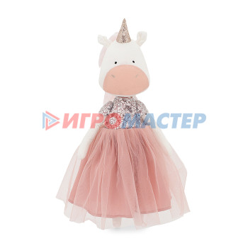 Мягкая игрушка Единорог Дафни: Розовое платье с пайетками 30 