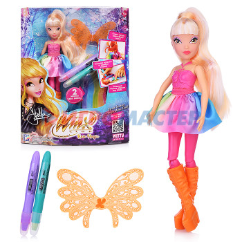 Куклы аналоги Барби Шарнирная кукла &quot;Hair Magic&quot; Стелла с крыльями и маркерами (2 шт.),  24 см