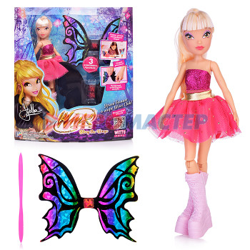 Куклы аналоги Барби Шарнирная кукла &quot;BTW Scratch Art Wings&quot;  Стелла с крыльями для скретчинга, 24 см