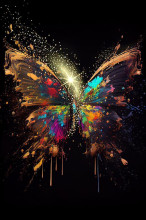Картина интерьерная в раме "КАНТОТТО", бабочка, 19*29см (термоусадочная пленка)