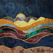 Картина интерьерная в раме "ШАНТИ", горы, 19*29см (термоусадочная пленка)