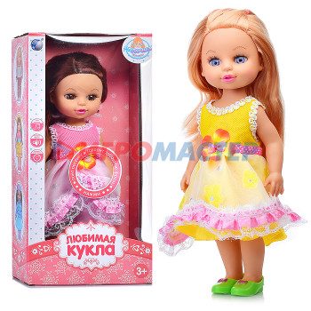 Куклы, пупсы интерактивные, функциональные Кукла 219-K &quot;Радочка&quot; в нарядном платье, на батарейках, в коробке