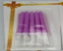 Свечи в торт "Праздник" 10 шт. 8,1 см, фиолетовый