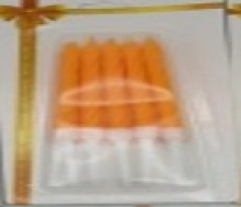Свечи в торт "Праздник" 10 шт. 8,1 см, оранжевый