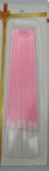 Свечи Свечи в торт "Праздничное настроение" 6 шт. 10,5 см, розовый