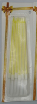Свечи Свечи в торт "Праздничное настроение" 6 шт. 10,5 см, желтый