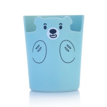 Подставка для пишущих принадлежностей пластиковая &quot;Teddy Bear&quot; 10,5x7,8 см с принтом, цилин