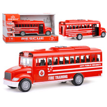 Автобус WY950B инерц. красный, на батарейках, в коробке