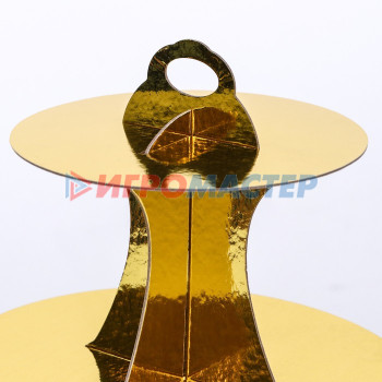 Ярусы для торта, толщина 1,5 мм, высота 35 см, Золотая