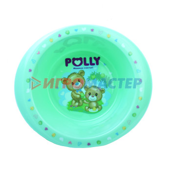 Стульчики для кормления, посуда детская, соски и пустышки Тарелочка детская глубокая, Polly, 0,6л