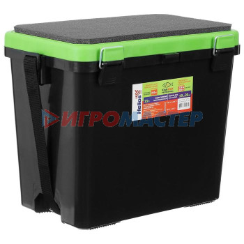 Ящик зимний Helios FishBox 19 л, односекционный, цвет зелёный